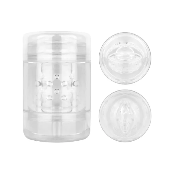 FPPR. - kaksipäinen masturbaattori - vagina & suu - läpinäkyvä