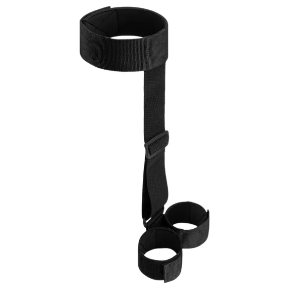 Bedroom Fantasies - kaulapanta ja käsikahleet - pehmeä musta