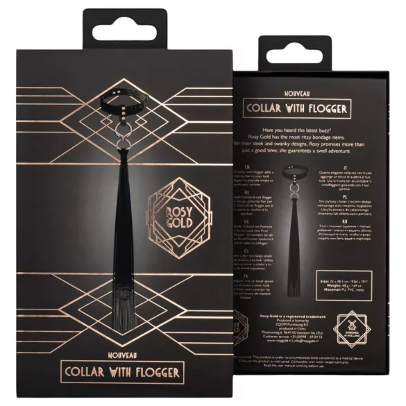 Rosy Gold - kaulapanta ja läimäytin - musta