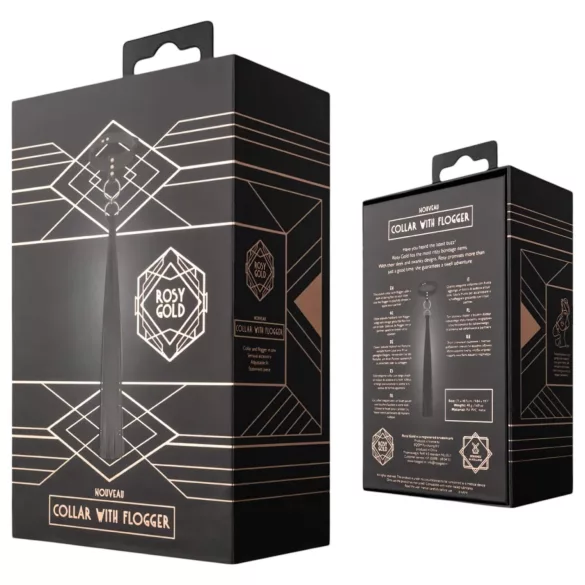 Rosy Gold - kaulapanta ja läimäytin - musta