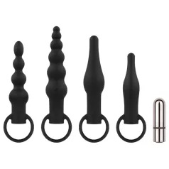 Easytoys - ladattava anaalivibraattorisetti - 4 osaa - musta