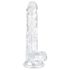 EasyToys - kiveysten dildo - 17 cm - läpinäkyvä