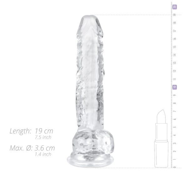 EasyToys - kiveysten dildo - 17 cm - läpinäkyvä