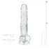 EasyToys - kiveysten dildo - 17 cm - läpinäkyvä
