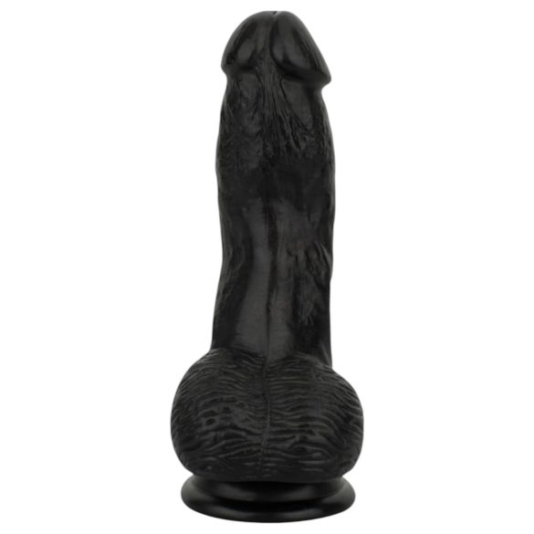 Easytoys - realistinen dildo kiveksillä - 12 cm - musta