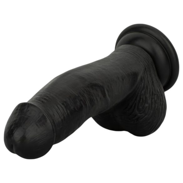 Easytoys - realistinen dildo kiveksillä - 12 cm - musta