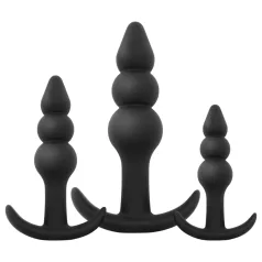 EasyToys - anaalikuulaplugisetti - 3 osaa - musta