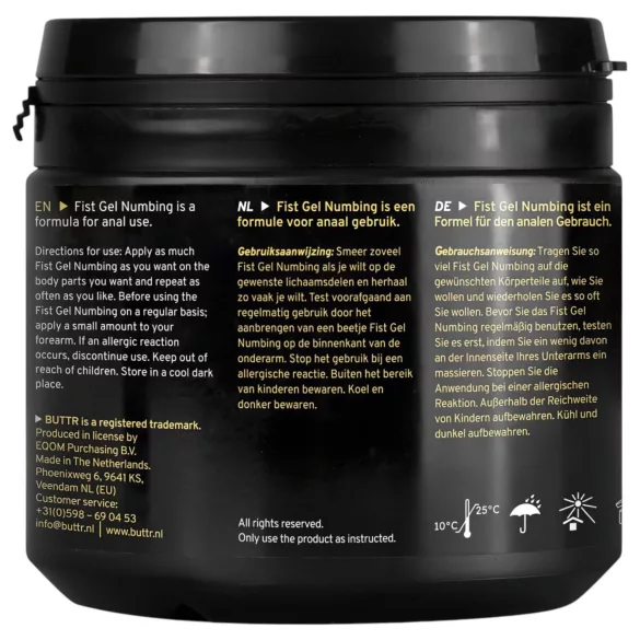 BUTTR - puuduttava fistausgeeli - 500 ml