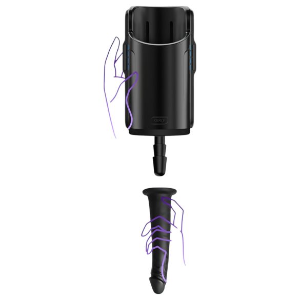 Kiiroo - realistinen dildo vakuumikiinnityksellä - 19 cm - musta