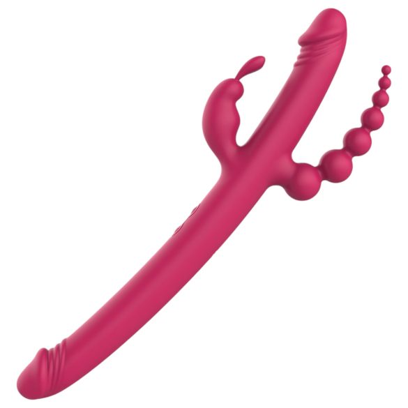 Dreamtoys Anywhere Pleasure Vibe - ladattava neliosainen vibraattori (pinkki)