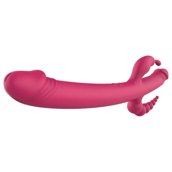 Dreamtoys - vibraattori - ladattava, 4 haaraa - pinkki