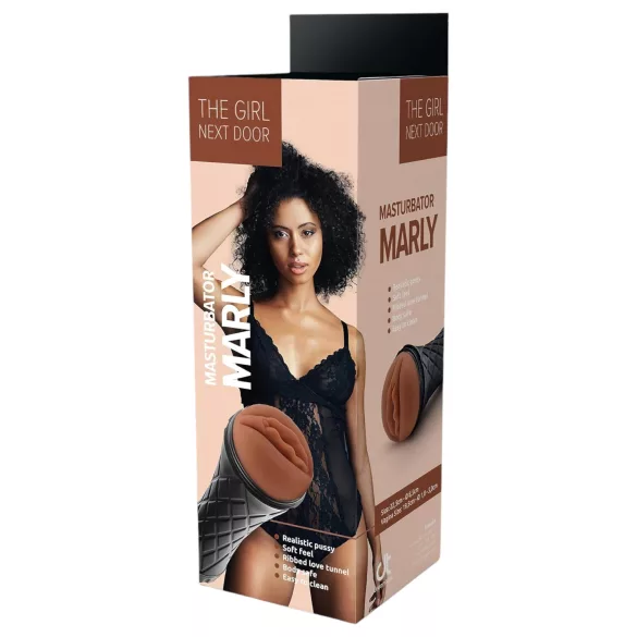 The Girl Next Door Marly - realistinen vagina masturbaattori kotelossa ruskea