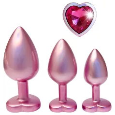   Dreamtoys Gleaming Love - sydämenmuotoinen anustappisarja (vaaleanpunainen)