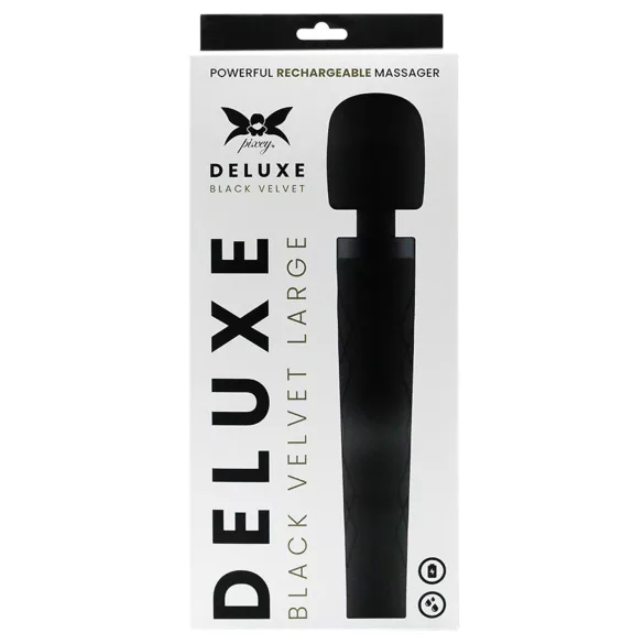 Pixey Deluxe Black Velvet - sauvavibraattori L (musta)