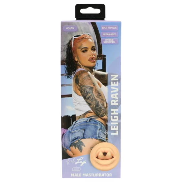 Kiiroo Feel Leigh Raven - tekopillu leikatulla kielellä (nuden värinen)