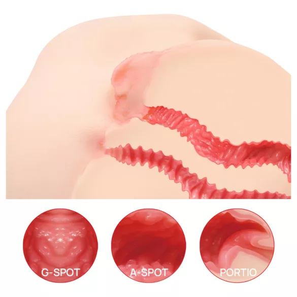 Kokos Vanilla 004 - realistinen torso-masturbaattori - iho/natural