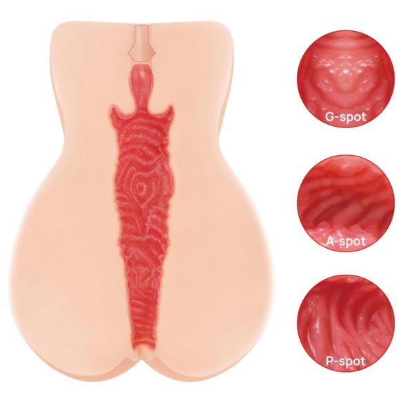 Kokos Onahole 004 - tuplakerroksinen tekopillu masturbator - luonnollinen