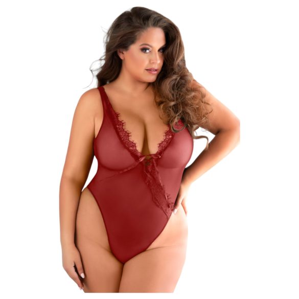 Allure - pitsinen avoselkäinen body (punainen)