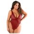 Allure - pitsinen avoselkäinen body (punainen)