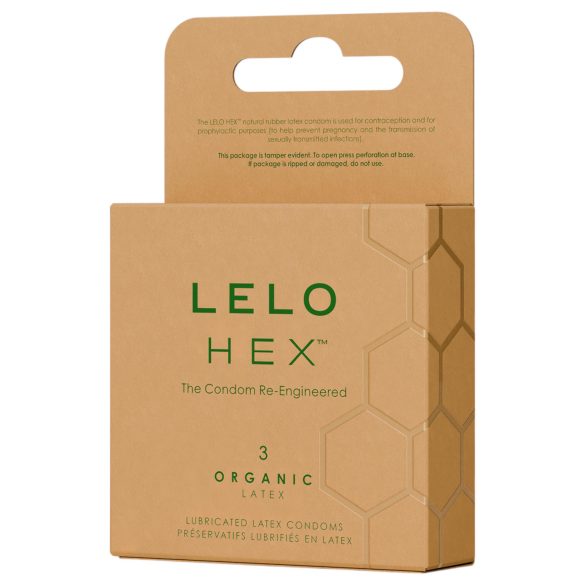 LELO Hex Organic – ylellinen kondomi (3 kpl)
