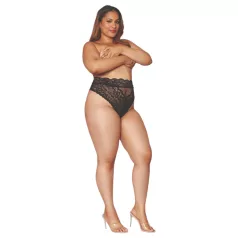   Dreamgirls - korkeavyötäröiset pitsialushousut - musta - 2XL