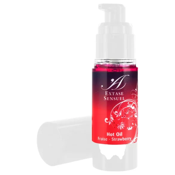 Extase Sensuel - lämmitettävä hierontaöljy - mansikka - 30ml