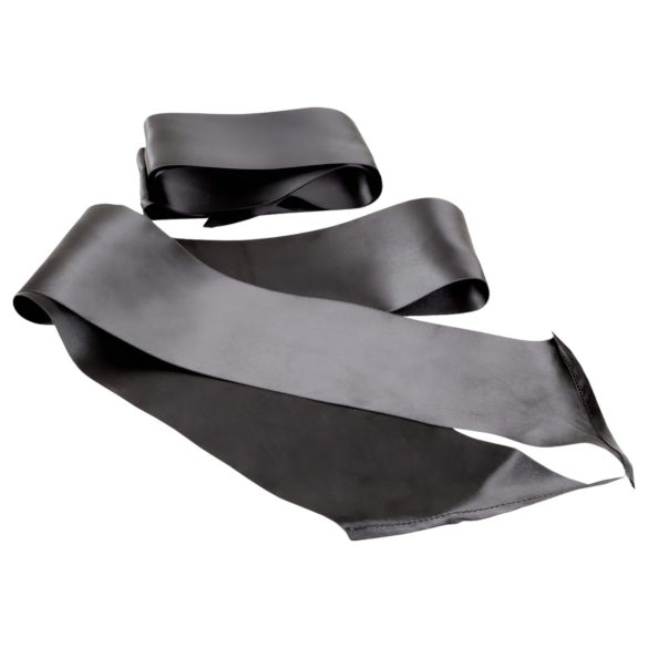 S&M - silkkinen bondage-huivisetti - musta 2 osaa