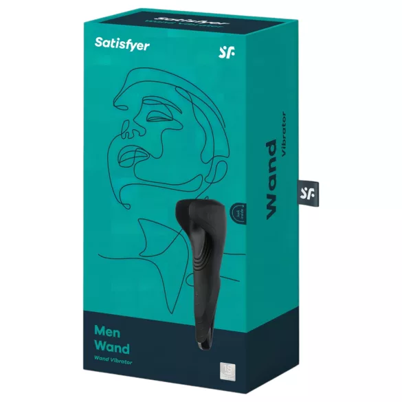 Satisfyer Men Wand - ladattava vesitiivis peniksenpääkohotin - musta