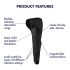 Satisfyer Men Wand - ladattava, vedenkestävä päälläkäytettävä vibraattori (musta)