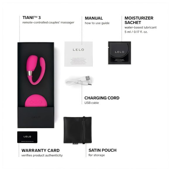LELO Tiani 3 - parivibraattori - silikoni - pinkki