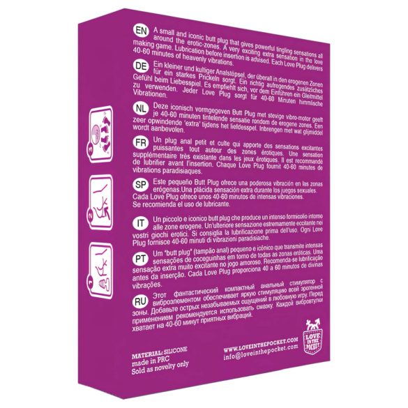 Love Plug - mini anustappi vibratolla - musta