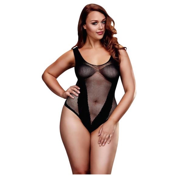 BACI Plus Size - Viettelevä verkkobody - musta (XL-XXL)