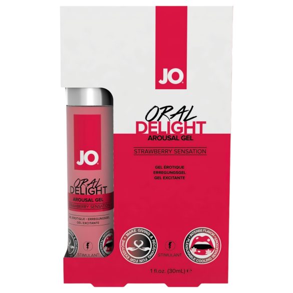 System JO Oral Delight - Viilentävä, syötävä liukuvoide - Mansikka (30 ml)