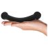 GLAS - Lasinen kaksinkertainen dildo (musta)