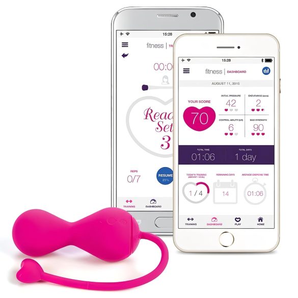 LOVELIFE BY OHMIBOD - KRUSH - Älykäs ladattava geishapalloduetto (pinkki)