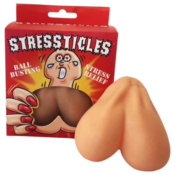 Stressticles - stressipallo - kivekset (luonnollinen)