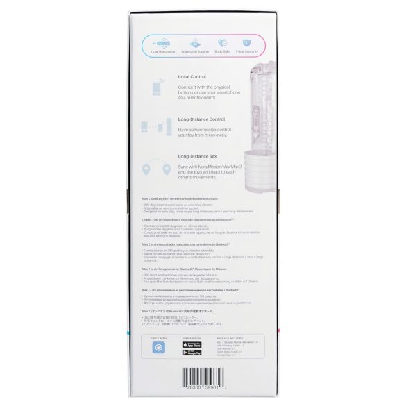 LOVENSE Max 2 - älymasturbaattori (valkoinen)