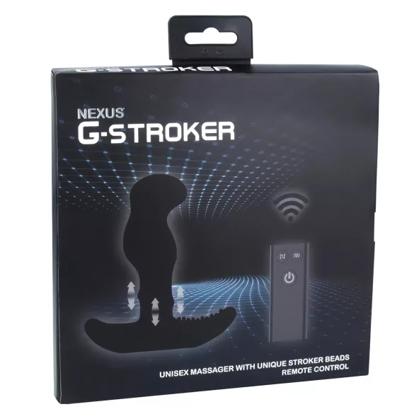 Nexus G-stroker - kaukosäätimellä ohjattava prostatavibraattori - musta