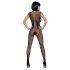 Obsessive N112 - Enkelinsiipinen verkkobodysuit - Musta (S-L)