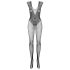 Obsessive N112 - Enkelinsiipinen verkkobodysuit - Musta (S-L)