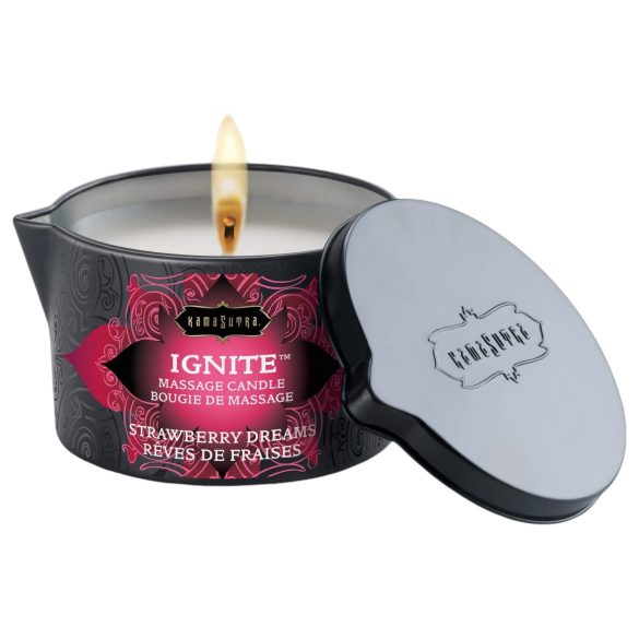 Kama Sutra - vegaani hierontakynttilä - mansikkaunelma (170g)