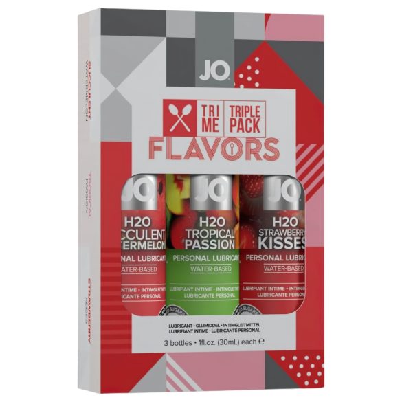 JO System Maut - maustettu liukuvoidepakkaus (3x30ml)