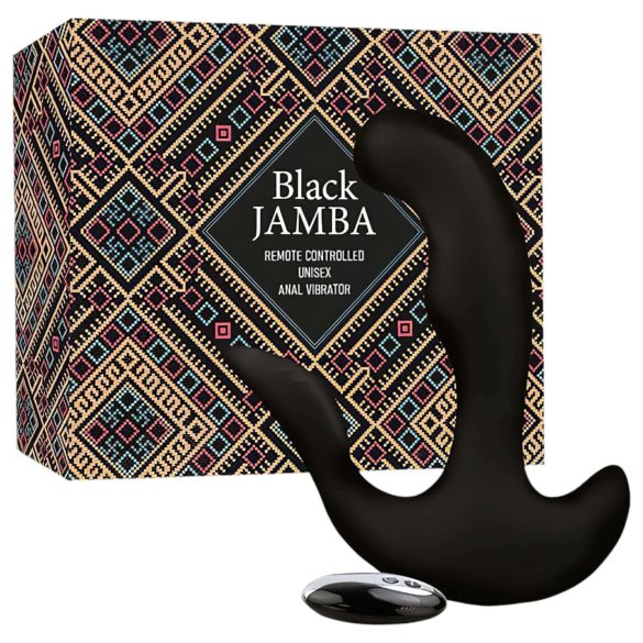 FEELZTOYS Black Jamba - langattomasti lämmitettävä anaalivibraattori (musta)