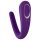 Satisfyer Double Classic - vedenkestävä, ladattava parivibraattori (lila)