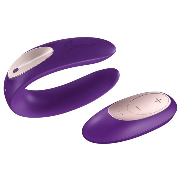 Satisfyer Double Plus Remote - langaton, ladattava parivibraattori (liila)
