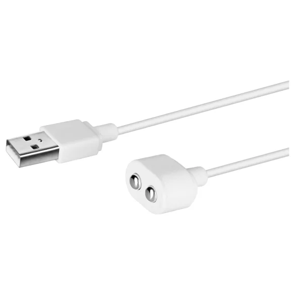 Satisfyer - magneettinen USB-latauskaapeli 2 kpl - valkoinen