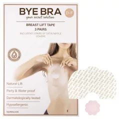   Bye Bra - rintojen kohotustarra D-F - näkymätön - pinkki (6 kpl)