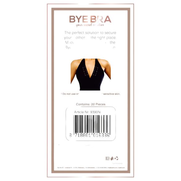 Bye Bra - kaksipuolinen vaatekiinnitysteippi 20 kpl