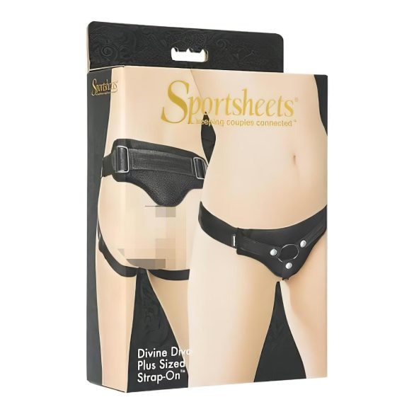 Sportsheets Plus Size - alap hihnattomasta strap-onille (musta)