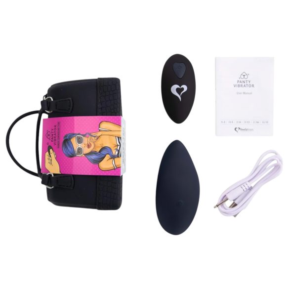 FEELZTOYS Alushousuvibraattori - ladattava, langaton klitoriskiihotin (musta)